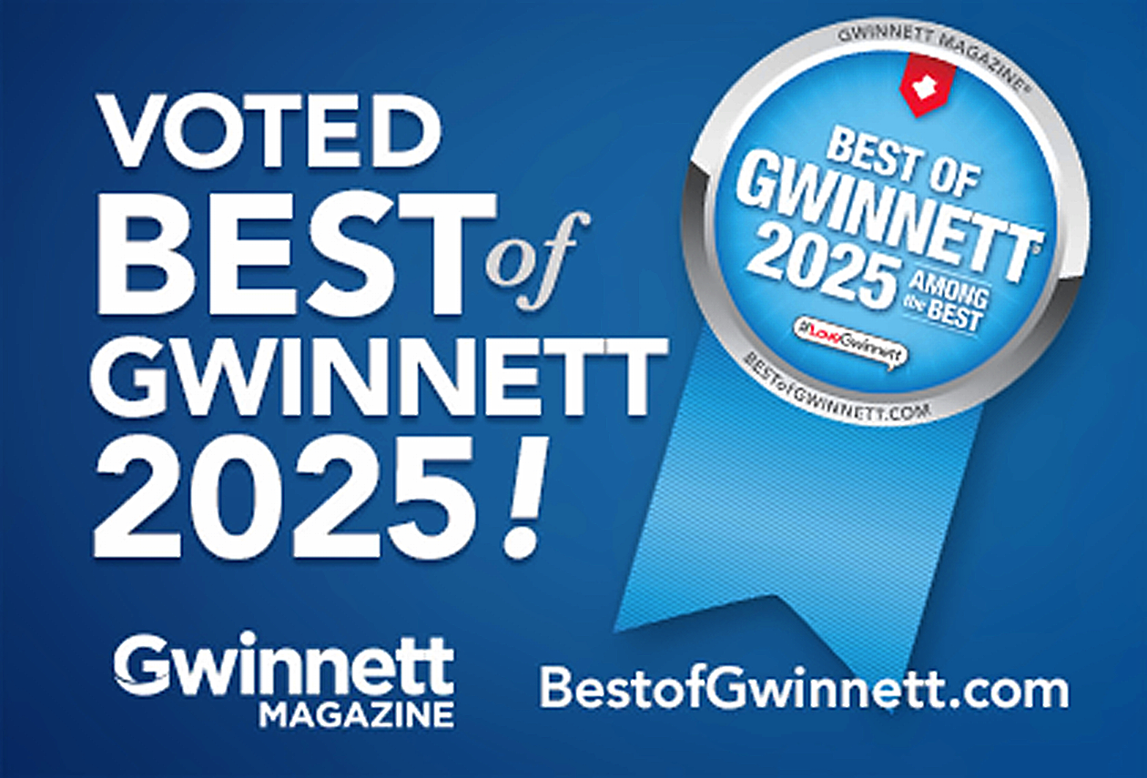 Voted Best of Gwinnett 2025 award badge from Gwinnett Magazine